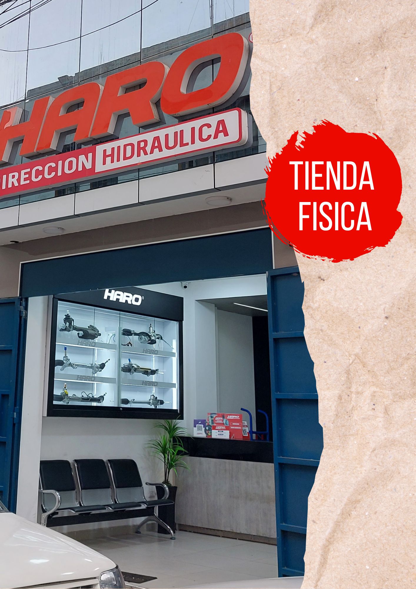 Almacén de repuestos automotrices HARO - Bodega organizada con miles de productos